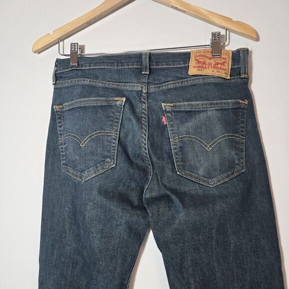 Levi’s 511 Slim Fit Jeans Men’s 31x30 Dark Wash Stretch Denim‎ - Picture 4 of 6